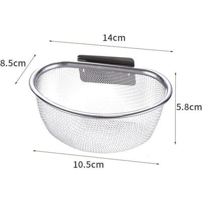 Keuken Sink Driehoek Afvoer Mand Roestvrij Staal Filter Net Mand Lekkage Wassen Groente Mand Opslag Plank Afval Filter white