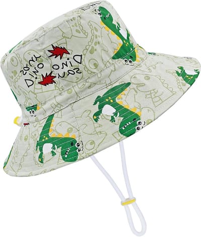 Zonnehoed Kinderen - Zomerhoed Vissersmuts - Bescherming Tegen Zon - Verstelbare Kinband - 52-54 cm - Multicolor