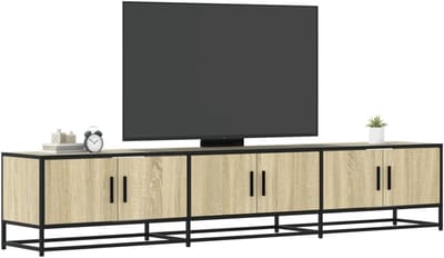 Tv-kast - Entertainmentkast Hifi - Woonkamer Meubel - Ruime Opbergruimte - 210x35x41 cm - Sonoma Eiken