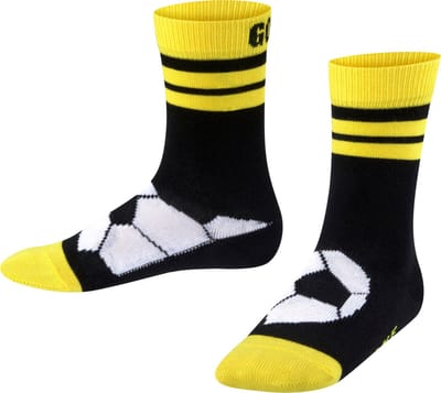 FALKE Active Soccer dun ademend katoen functioneel materiaal sokken kinderen zwart - maat 23-26