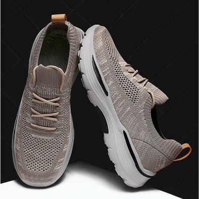 Heren Casual Schoenen Comfortabele Mesh Schoenen Zomer Ademende Heren Loafers Breed Instap Wandelschoenen Heren 40 kaki