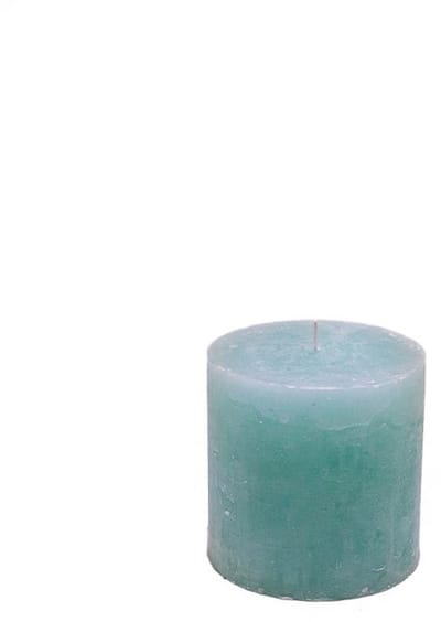 Branded By luxe gekleurde stompkaars in de kleur Mint 10 x 10 cm met wel 110 branduren