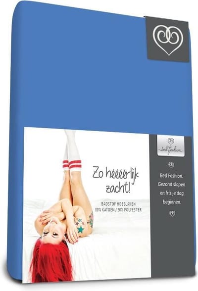 Badstof stretch hoeslaken de luxe 70 x 200 cm royal blue