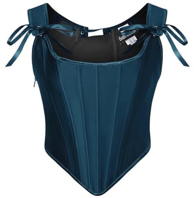 Dames Korset in Renaissance-stijl met Vetersluiting - Vintage Satijnen Bustier