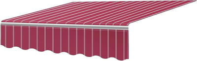 Luifel Vervangende Stof - Zonnedak Doek - Buiten Leven - Waterdicht Polyester - 3.5x3m - Rood Gestreept