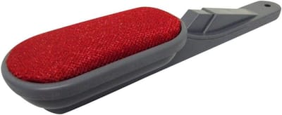 Toverborstel Pluisverwijderaar - Kledingborstel Ontpluizer - Haren Verwijderen - Herbruikbaar Zonder Lijm - 25 cm Lengte - Grijs/Rood