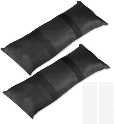 Zandzakken voor parasol en tuin, 2 stuks, vulbare bodemgewichten van 22 kg, verzwaard voor stabiliteit, outdoor accessoires voor terras en evenementen