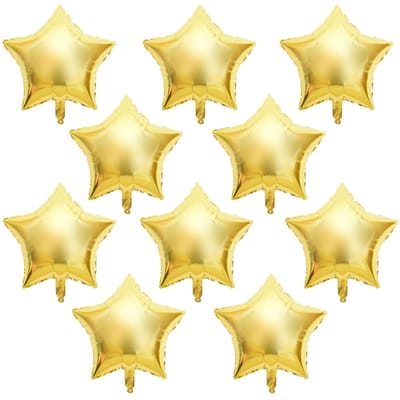 10 stuks 10  Vijf Sterren Aluminiumfolie Ballonnen Feest Bruiloft Verjaardag Decor beige