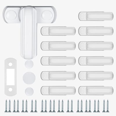 Veiligheidsvergrendeling voor UPVC/PVC Deuren en Ramen - Extra Beveiliging met 12 Stuks, Sterke Zink Gelegeerd Blokker en Jammer voor Thuisveiligheid