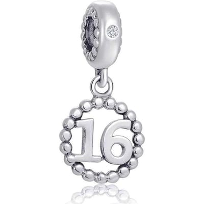 Nouveaux Jolis Cuivre 12 25 50 Pendentifs Numériques Charms Perles S'adapte aux Bracelets Pan Authentiques Pour Cadeaux Bijoux Femme Beaux Exquis 5mm white