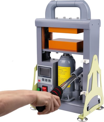 Creatorally Rosin Pers - 5 Ton - 600 W - Hydraulische Warmtepers - Dubbele Verwarming - Extractiemachine voor Colofonium, Gedroogde Bloemen, Bloemen, Plantextracten - Manuele Hydraulische Persmachine - Oliepers