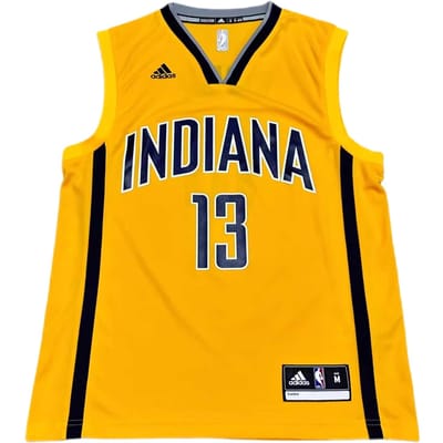 Adidas X NBA Samenwerking Paul George Pacers Nr. 13 Pullover V-hals Mouwloos Basketbalshirt Unisex shirt Geel 7818A-3A6-AEB2511 S yellow