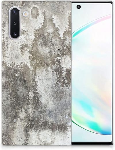 Samsung Galaxy Note 10 TPU Siliconen Hoesje Beton Print