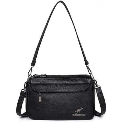 Damestas Zacht Leer Retro Mobiele Telefoontas Dames Handgedragen Schoudertas Kleine Vierkante Tas black