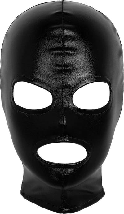 WiseGoods Luxe Latex Wetlook Masker - Feest Maskers - Sexy Kleren - Party Kleding - Erotiek Mask - Verkleden - Dames / Heren Zwart