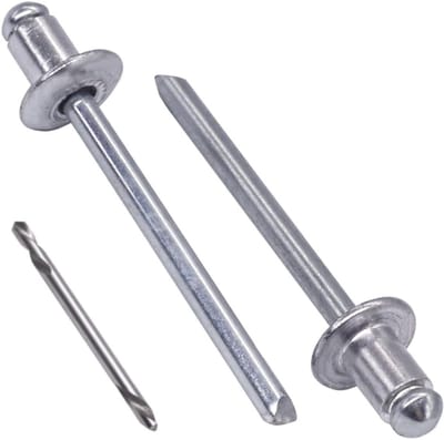 Aluminium Blindklinknagels - Popklinknagels Koepelkop - Metaal Plastic Verbindingen - Inclusief Boor - 48 x 6 mm - Zilver