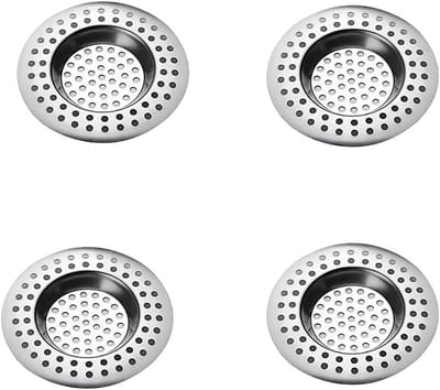 4 Stuks RVS Afvoerzeef voor Gootsteen en Douche, Haarvanger en Snelle Afvoer, Duurzaam en Effectief