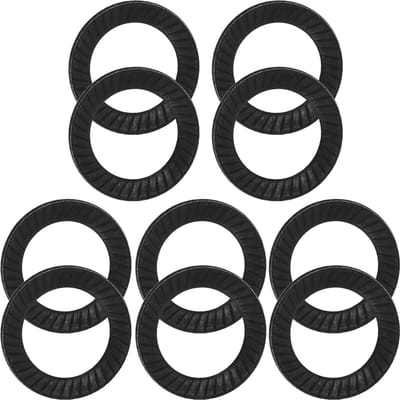 10 stuks Stalen Getande Lockwasher Spacers Ringetjes Antislip Pakkingen met Dubbelzijdige Ribbels (M12)
