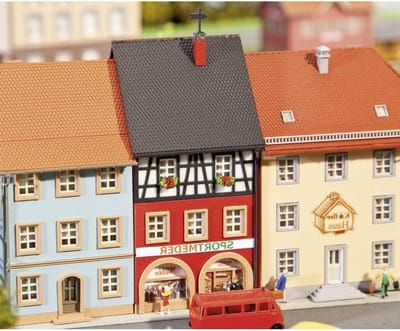 Sportwinkel Model - Hobbybouw Kit - Diorama Bouwen - Gedetailleerd Ontwerp - Klein Formaat - Meerkleurig