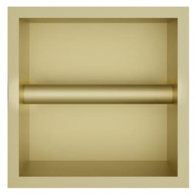 Hotbath &More PH016 inbouw toiletrolhouder 16x16x12,6cm geborsteld messing PVD