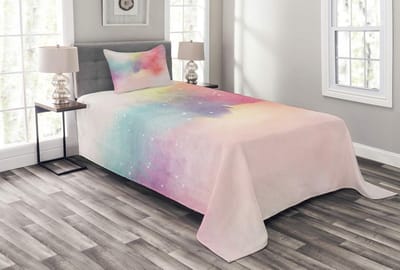 ABAKUHAUS kleurrijke dagdekenset – 170x220 cm – met kussenhoes – multicolor