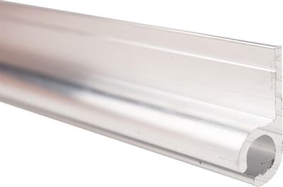 Caravanrail 7mm 99cm aluminum Railprofiel Schuin 45 graden Kederprofiel voor caravanpees