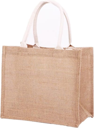Duurzame Jute Tas, Waterdichte Schoudertas met Grote Capaciteit, Retro Tote voor Vrouwen, Ideaal voor Winkelen en Dagelijks Gebruik, 31 x 27 x 15 cm