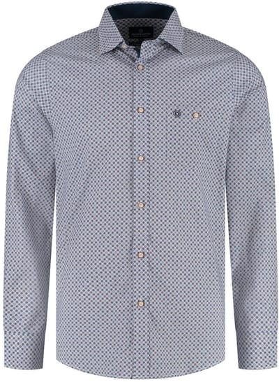 Fellows United Shirt lange mouw mini print s Rust (52.6557 - 152)