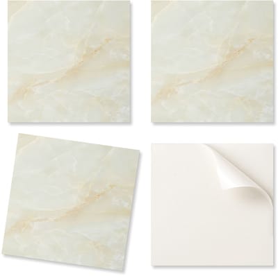 Verpakking met elegante vinyl wandtegels met marmerpatroon, 20x20x20 cm