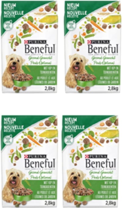4x Purina Beneful Gezond Gewicht - Met Kip, Tuingroenten & Vitaminen - hondenvoer - 2.8kg