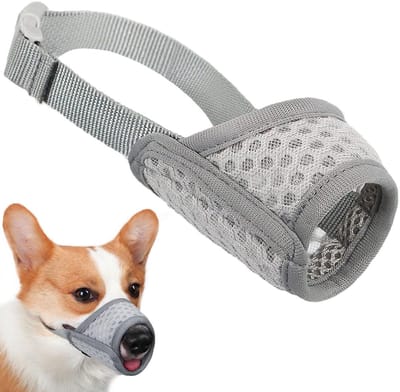 Dailygoods- Hondenmuilkorf Zacht - Lichtgewicht Mesh - Humane Muilkorf - Voor Kleine/Middelgrote/Grote Honden - Effectieve Gedragstraining - Ademend Materiaal - Snuit