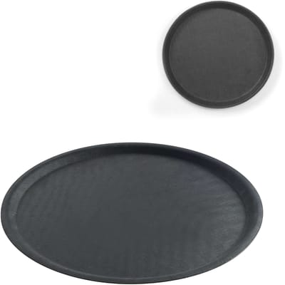 HENDI Rond dienblad – glasvezel versterkt – antislip – schokbestendig – Ø280 mm – zwart