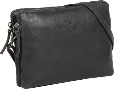 MUSTANG Leren Schoudertas Catania Crossbody Bag Black Zwart