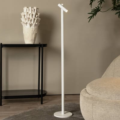 Lucide ANTRIM - Oplaadbare Leeslamp Binnen/Buiten - Accu/Batterij - LED Dimbaar - 1x2,2W 2700K - IP54 - Met draadloos oplaadstation - Wit