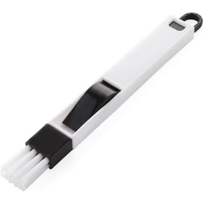 Brosse de nettoyage de rainures de fenêtre, Brosse de nettoyage d'angle mort de rainures de verre, Outil de nettoyage d'interstices de fenêtre domestique pour balayage d'interstices de fenêtre noir