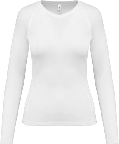 PROACT® Damessportshirt Lange Mouwen PA444 - White - S