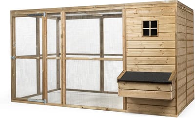 Wood Selections Kippenhok Luuk - Kippenren - Nachthok Kippen voor buiten - kippenhok met buitenverblijf - Dierenverblijf