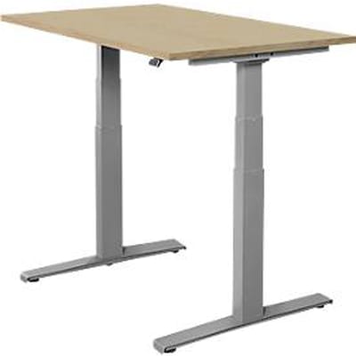 Schäfer Shop  Select Bureautafel SET UP, T-poot onderstel, elektrisch in hoogte verstelbaar, 1200x800, eiken