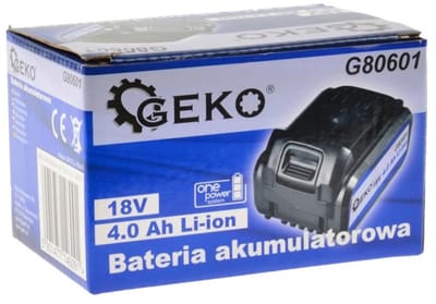 GEKO Li-ion accu - 18V - 4.0Ah - Snel opladen - Duurzaam
