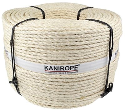 Sisal Touw 5mm 100m 3-laags Gedraaid voor Creatief Gebruik en Boottouwen