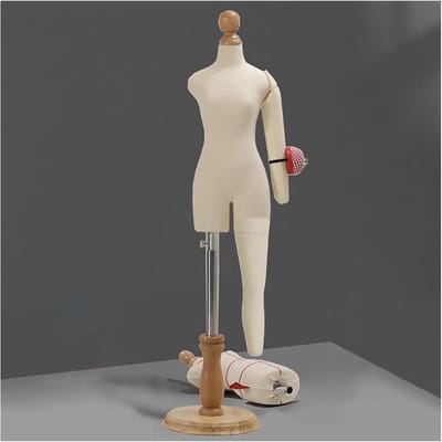 Vrouwen paspop - Kleerpop naaien - Kleding presenteren - Flexibele armen benen - 44-92 cm verstelbaar - Stofkleur