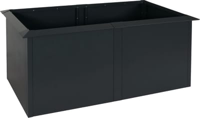 Verhoogd bed MCW-N24, metalen verhoogd groentebed bloembak, slakkenrand 78x170x90cm ijzer 52kg, antraciet