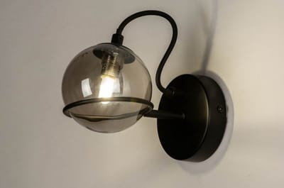 Lumidora Wandlamp 73648 - Voor binnen - 1001 - G9 - Zwart - Grijs - Metaal - Badkamerlamp