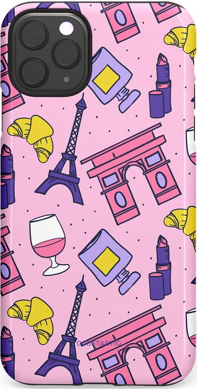 Casetastic Hoesje Geschikt voor Apple iPhone 11 Pro Max - Stijlvolle Beschermende Duo-layer Case - Trip to Paris