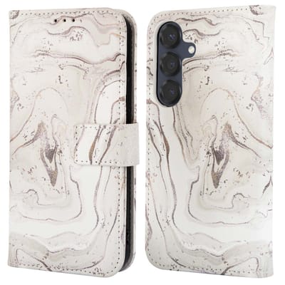 imoshion Hoesje - Geschikt voor Samsung Galaxy S25 - Design Bookcase smartphone - Sandy Marble