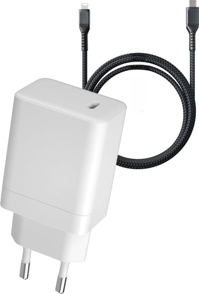 65w oplader geschikt voor iPhone / iPad + Lightning naar usb C kabel 3 meter - Snellader