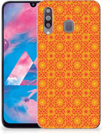 Samsung Galaxy M30 TPU bumper Batik Oranje