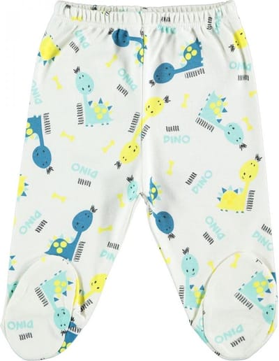 Baby broek jongens - Dino - Broek met voetjes