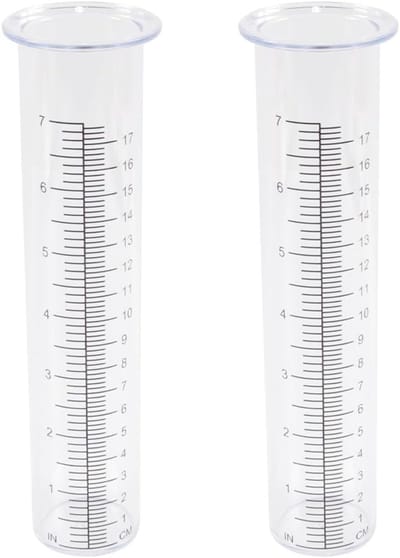 Vervangende Regenmeter Buis - Kunststof Meetglas - Tuin Water Meten - Standaard Maat - 7 Inch Capaciteit - Transparant