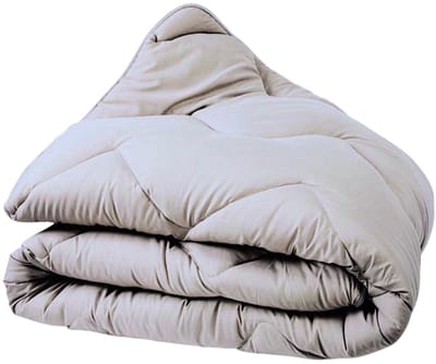 PrincessDekbed Classic 2-in-1 Wasbaar Eazydekbed Zonder Overtrek - Taupe-Zand Bedrukt -Hoesloos 1-Persoons 140×200 cm
